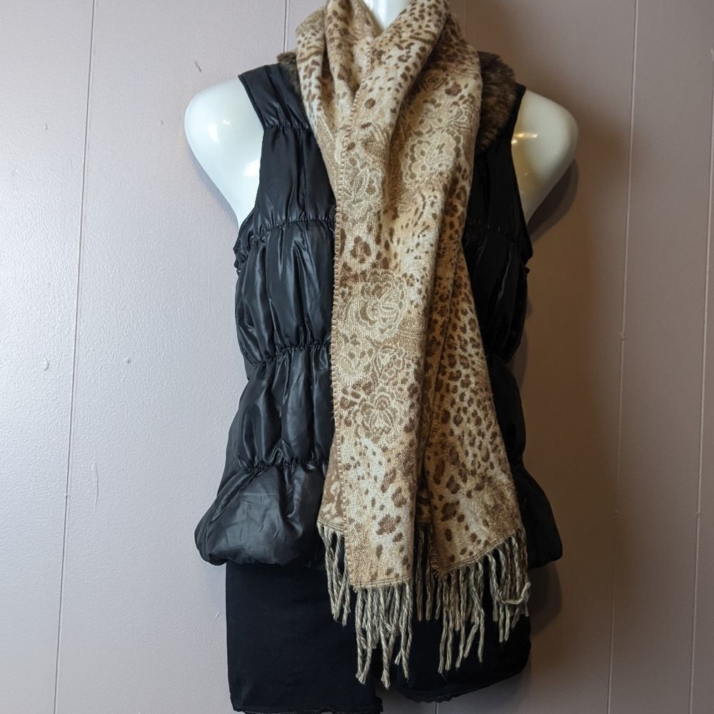 Cashmink  winter scarf tan color